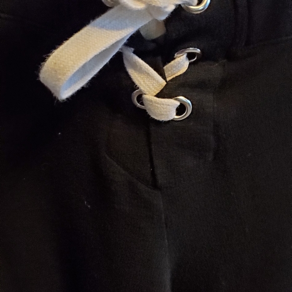 Monrow Lace Up Front Lounge/Gogger Pants/ Small ⚜️🖤⚜️ - Picture 7 of 7